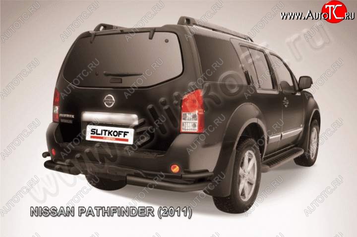 10 999 р. Уголки d76+d42 двойные Nissan Pathfinder R51 рестайлинг (2009-2014) (Цвет: серебристый)  с доставкой в г. Краснодар