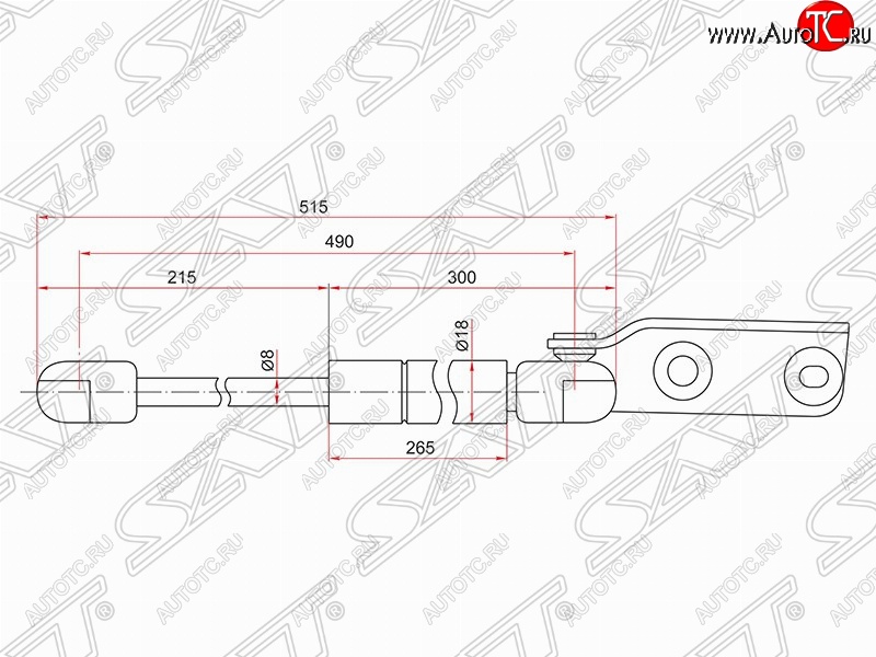 999 р. Правый газовый упор крышки багажника SAT Nissan AD Y11 (1999-2008)  с доставкой в г. Краснодар