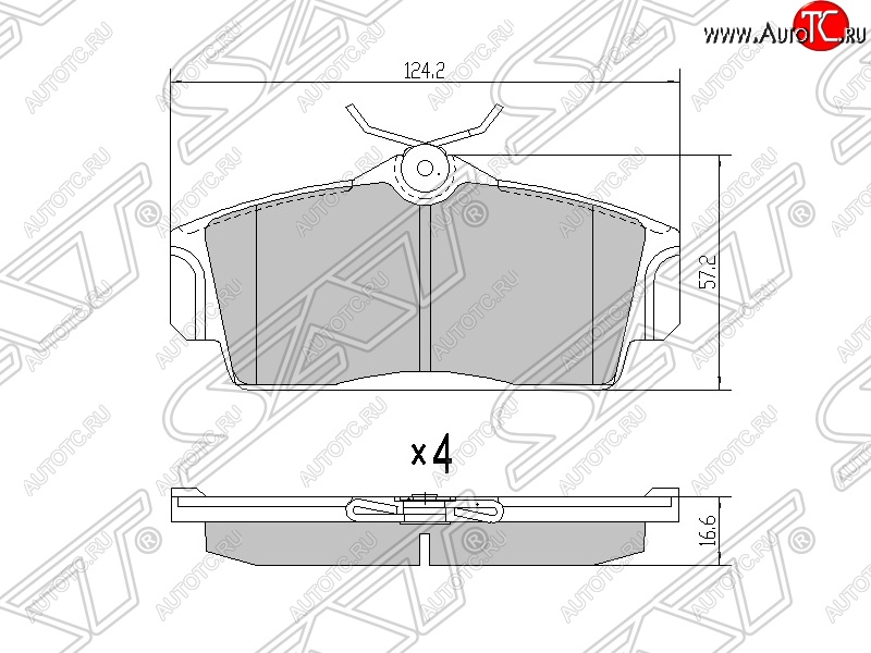 1 269 р. Колодки тормозные SAT (передние)  Nissan Almera  N16 - Bluebird Sylphy  седан  с доставкой в г. Краснодар