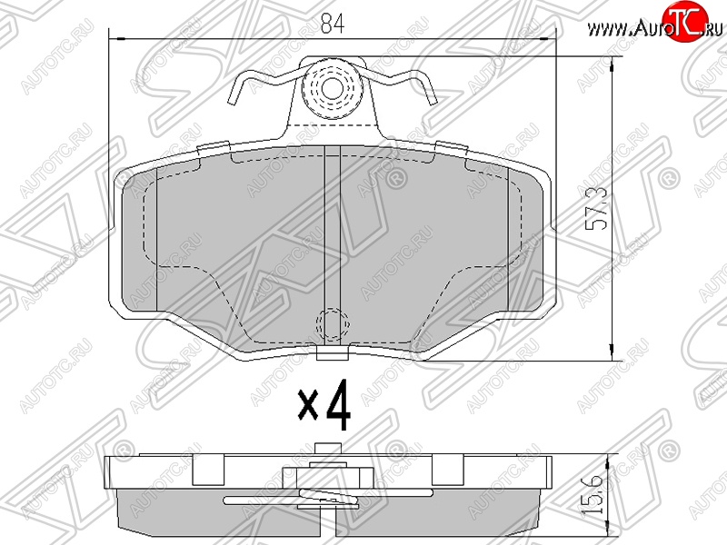 849 р. Колодки тормозные SAT (задние)  Nissan Almera  N16 - Primera ( седан,  2 седан,  2 универсал)  с доставкой в г. Краснодар