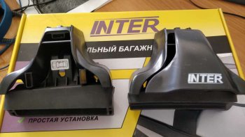 2 999 р. Комплект опор для поперечин Inter Nissan Almera N16 седан дорестайлинг (2000-2003)  с доставкой в г. Краснодар. Увеличить фотографию 2