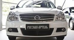 2 089 р. Защитная сетка решетки переднего бампера РА Nissan Almera G15 седан (2012-2019)  с доставкой в г. Краснодар. Увеличить фотографию 2