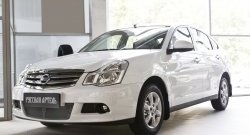 2 089 р. Защитная сетка решетки переднего бампера РА Nissan Almera G15 седан (2012-2019)  с доставкой в г. Краснодар. Увеличить фотографию 3