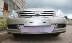 2 199 р. Сетка на бампер Russtal (хром)  Nissan Almera  G15 (2012-2019) седан  с доставкой в г. Краснодар. Увеличить фотографию 1