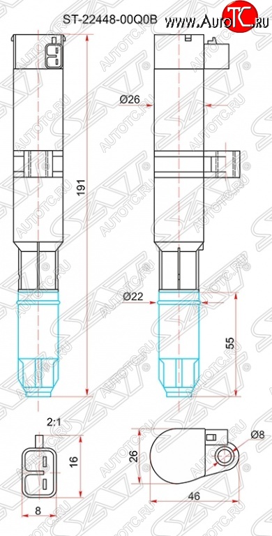 929 р. Катушка зажигания SAT  Nissan Almera  G15 (2012-2019) седан  с доставкой в г. Краснодар