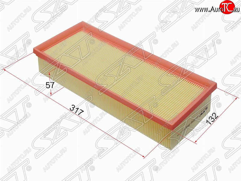 719 р. Фильтр воздушный двигателя SAT (317х132х57 mm)  Nissan Altima  седан - Teana  2 J32  с доставкой в г. Краснодар