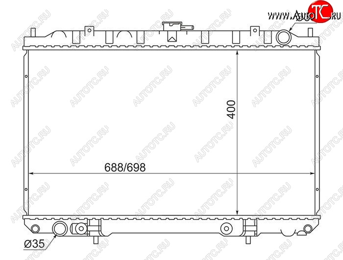 7 249 р. Радиатор двигателя (пластинчатый, МКПП/АКПП) SAT Nissan Tino V10 доресталийнг (1998-2003)  с доставкой в г. Краснодар