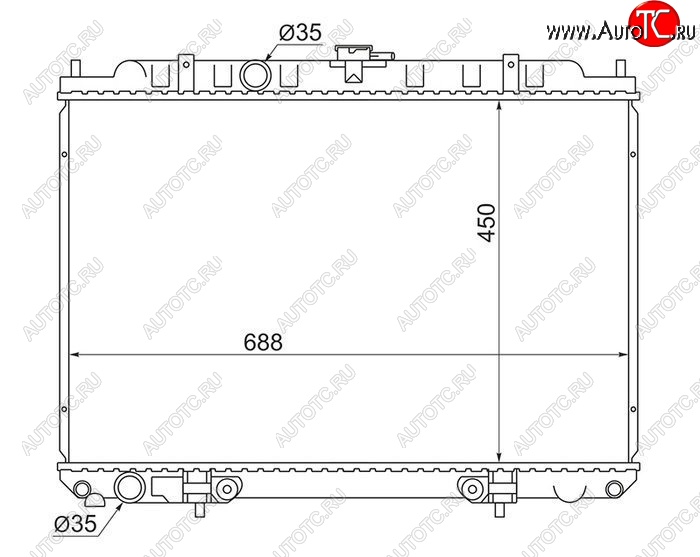 9 499 р. Радиатор двигателя (пластинчатый, МКПП/АКПП) SAT Nissan Presage U30 рестайлинг (2001-2003)  с доставкой в г. Краснодар