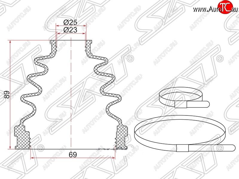 429 р. Пыльник ШРУСа (внутренний) SAT  Nissan Bluebird Sylphy  седан - X-trail  1 T30  с доставкой в г. Краснодар