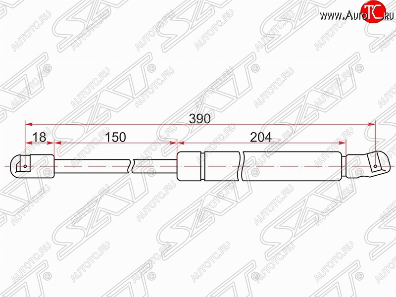 649 р. Газовый упор капота SAT  Nissan Cefiro  A33 - Maxima  A33  с доставкой в г. Краснодар