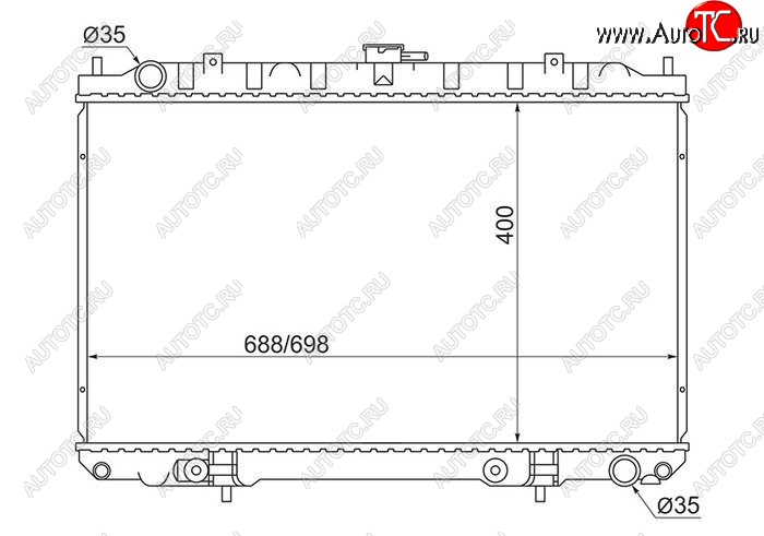 6 949 р. Радиатор двигателя (пластинчатый, 2.0/3.0, МКПП/АКПП) SAT  Nissan Cefiro  A33 - Maxima  A33  с доставкой в г. Краснодар