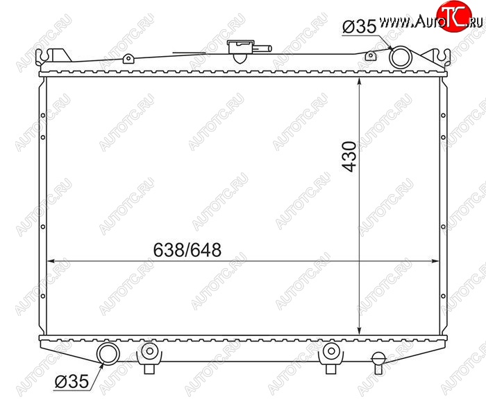 10 299 р. Радиатор двигателя (пластинчатый, DIESEL, МКПП/АКПП) SAT Nissan Terrano WD21 дорестайлинг (1985-1995)  с доставкой в г. Краснодар