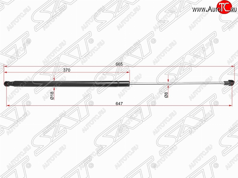 669 р. Газовый упор крышки багажника SAT  Nissan Juke  1 YF15 (2010-2020) дорестайлинг, рестайлинг  с доставкой в г. Краснодар