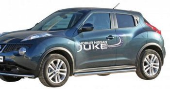 Защита порогов ТехноСфера (Техно Сфера) (Сталь с покрытием, 63.5 mm) Nissan Juke 1 YF15 дорестайлинг (2010-2014)