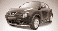 11 499 р. Одинарная защита переднего бампера из трубы диаметром 57 мм Slitkoff Nissan Juke 1 YF15 дорестайлинг (2010-2014) (2WD)  с доставкой в г. Краснодар. Увеличить фотографию 1