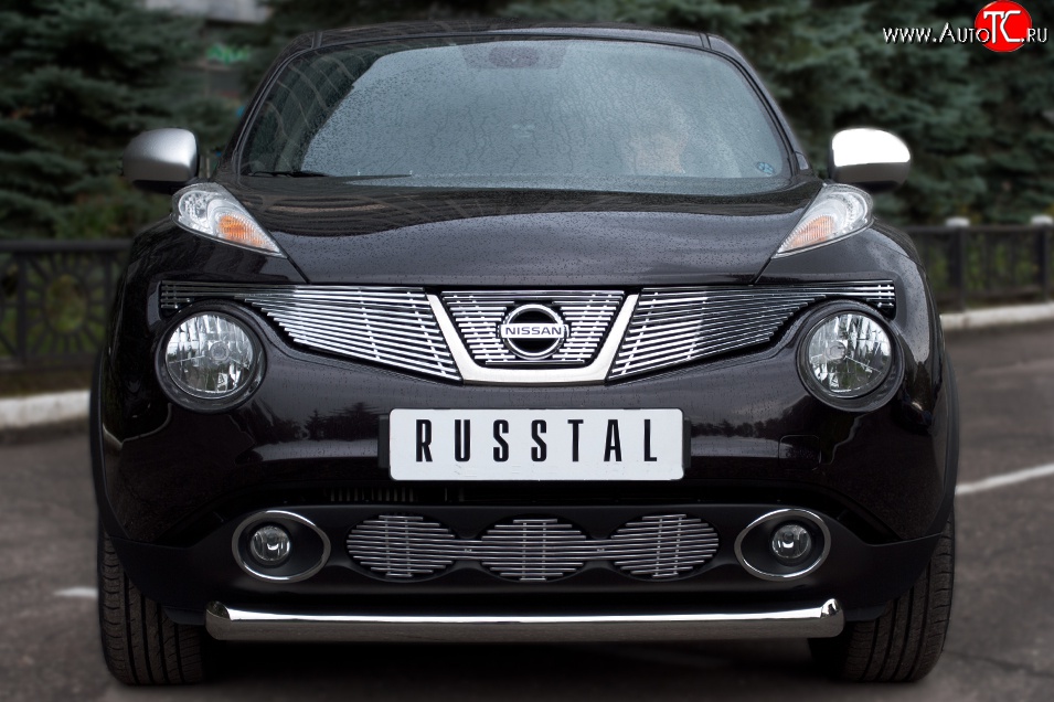 16 799 р. Одинарная защита переднего бампера SLITKOFF диаметром 76 мм (4x4) Nissan Juke 1 YF15 дорестайлинг (2010-2014)  с доставкой в г. Краснодар