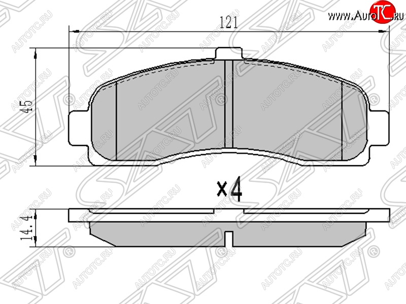 789 р. Колодки тормозные SAT (передние) Nissan Micra K11 5 дв. дорестайлинг (1992-2000)  с доставкой в г. Краснодар