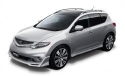 22 749 р. Комплект порогов Impul Nissan Murano 2 Z51 рестайлинг (2010-2016) (Неокрашенные)  с доставкой в г. Краснодар. Увеличить фотографию 9