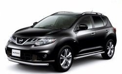 6 899 р. Одинарная защита переднего бампера диаметром 63 мм Petroil Tuning Nissan Murano 2 Z51 дорестайлинг (2008-2011)  с доставкой в г. Краснодар. Увеличить фотографию 2