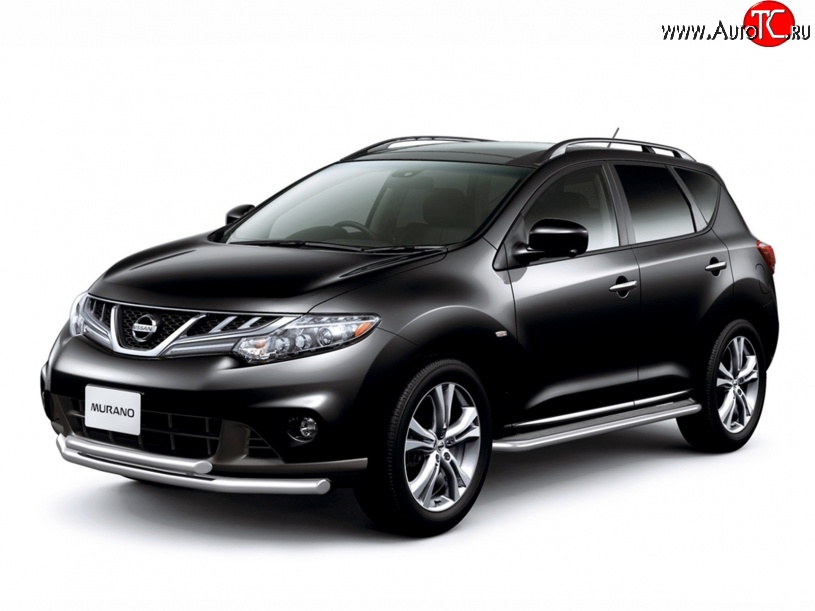 10 899 р. Широкая защита порогов Petroil Tuning Nissan Murano 2 Z51 дорестайлинг (2008-2011)  с доставкой в г. Краснодар