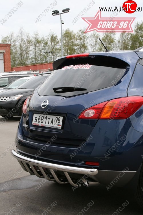 16 064 р. Защита заднего бампера Souz-96 (d60) Nissan Murano 2 Z51 дорестайлинг (2008-2011)  с доставкой в г. Краснодар