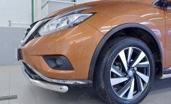 18 699 р. Защита переднего бампера (Ø63 мм, нержавейка) SLITKOFF Nissan Murano 3 Z52 дорестайлинг (2015-2022)  с доставкой в г. Краснодар. Увеличить фотографию 3