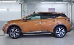 21 999 р. Защита порогов из круглой трубы диаметром 63 мм SLITKOFF  Nissan Murano  3 Z52 (2015-2024) дорестайлинг, рестайлинг  с доставкой в г. Краснодар. Увеличить фотографию 2