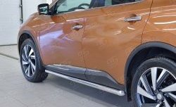 21 999 р. Защита порогов из круглой трубы диаметром 63 мм SLITKOFF  Nissan Murano  3 Z52 (2015-2024) дорестайлинг, рестайлинг  с доставкой в г. Краснодар. Увеличить фотографию 3