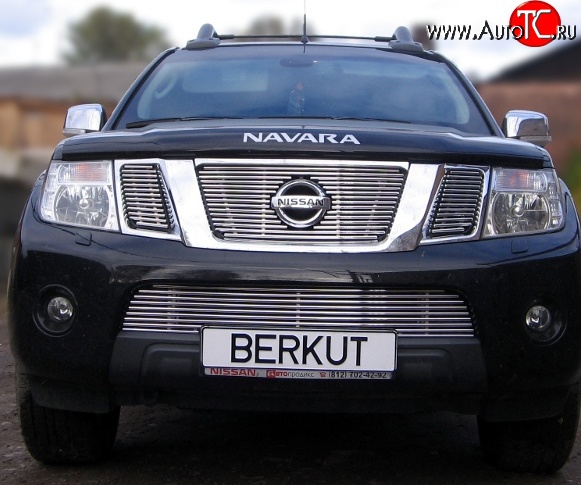 6 799 р. Декоративная вставка решетки радиатора (рестайлинг) Berkut Nissan Navara 2 D40 дорестайлинг (2004-2010)  с доставкой в г. Краснодар