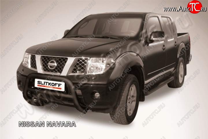 25 999 р. Кенгурятник d76 низкий  Nissan Navara  2 D40 (2004-2010) дорестайлинг (Цвет: серебристый)  с доставкой в г. Краснодар