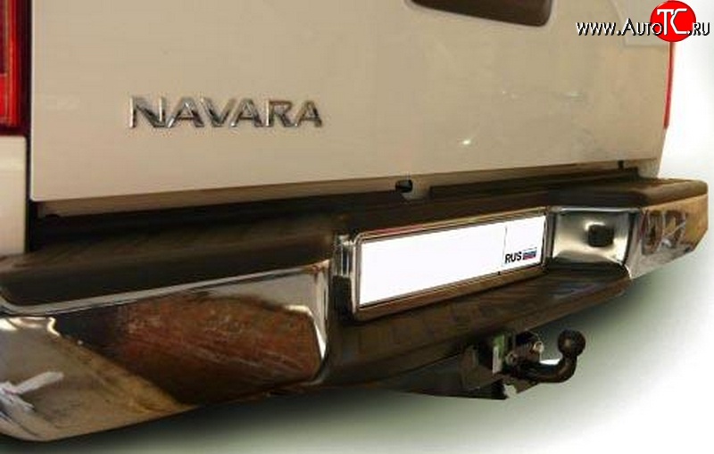 8 189 р. Фаркоп (бампер со ступенькой) NovLine Nissan Navara 2 D40 дорестайлинг (2004-2010)  с доставкой в г. Краснодар