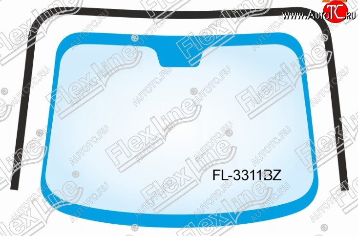 1 839 р. Молдинг лобового стекла FlexLine Nissan Note 1 E11 рестайлинг (2008-2013)  с доставкой в г. Краснодар