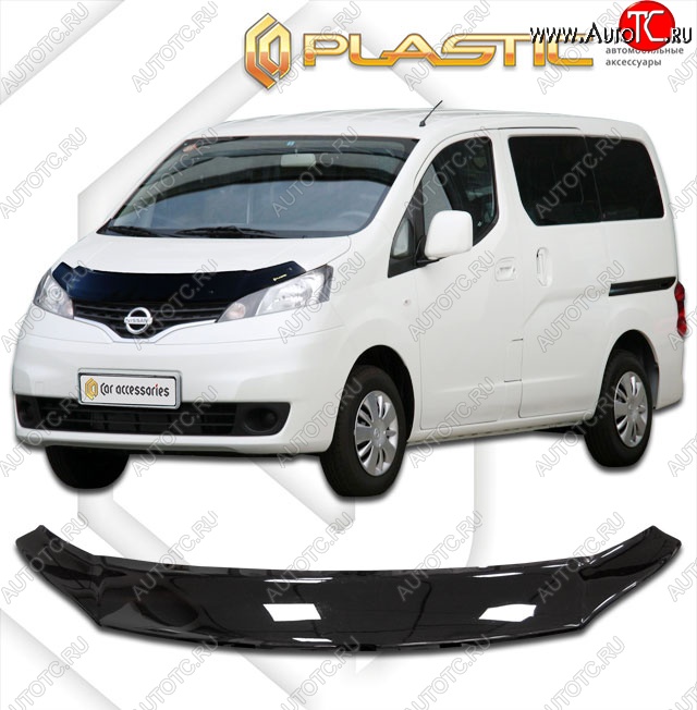 1 999 р. Дефлектор капота CA-Plastik  Nissan NV200  Euro (2009-2024) (Classic черный, Без надписи)  с доставкой в г. Краснодар