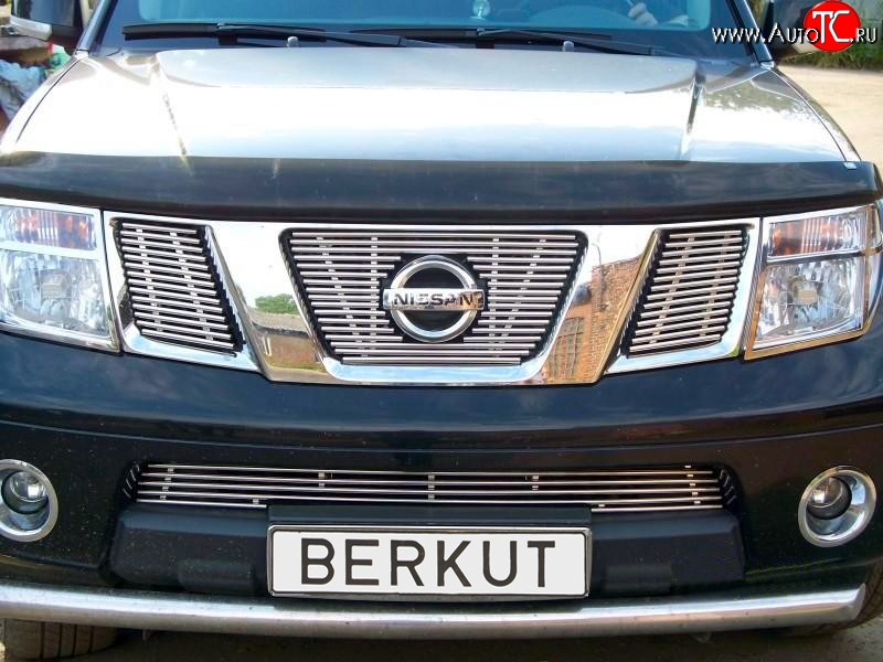 7 999 р. Декоративная вставка решетки радиатора (без знака) Berkut Nissan Pathfinder R51 дорестайлинг (2004-2007)  с доставкой в г. Краснодар