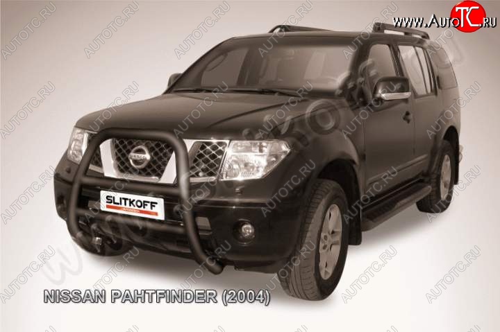 29 999 р. Кенгурятник d76 высокий  Nissan Pathfinder  R51 (2004-2007) дорестайлинг (Цвет: серебристый)  с доставкой в г. Краснодар