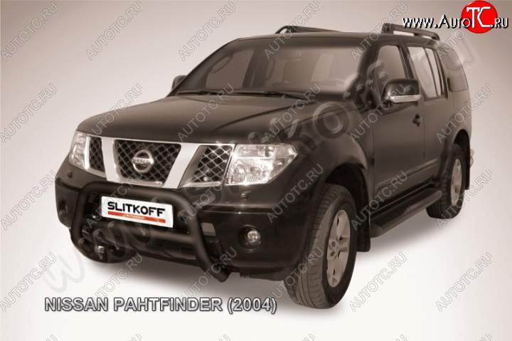 25 999 р. Кенгурятник d76 низкий  Nissan Pathfinder  R51 (2004-2007) дорестайлинг (Цвет: серебристый)  с доставкой в г. Краснодар