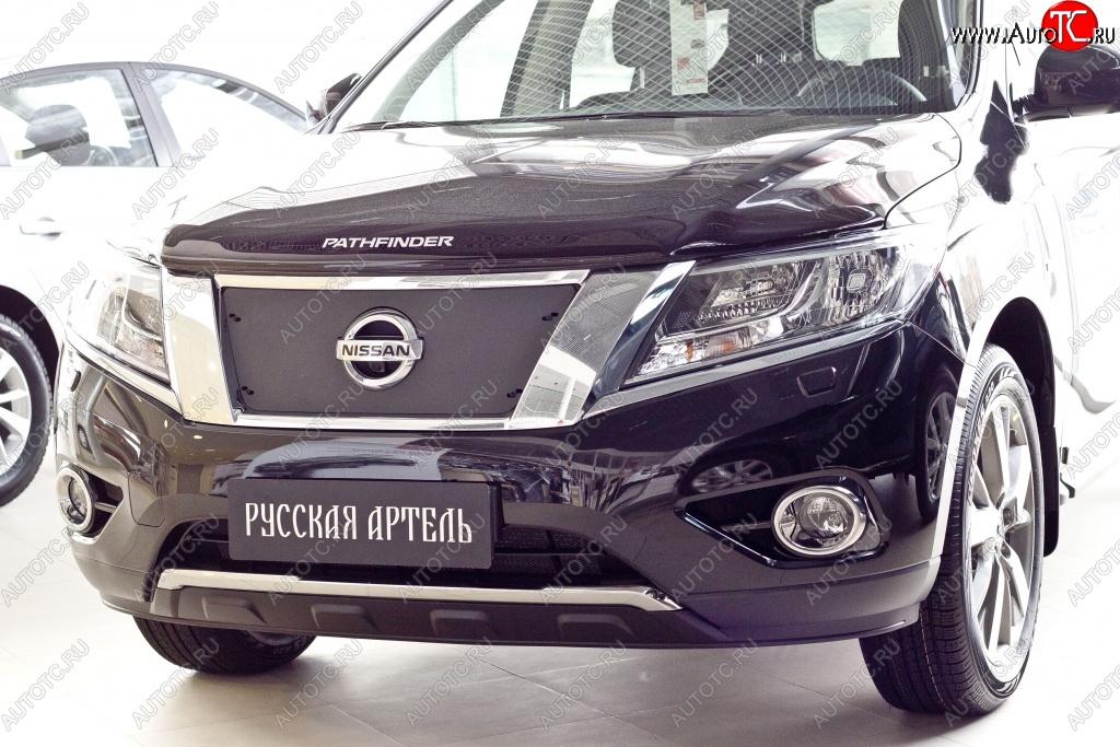 1 149 р. Зимняя заглушка решетки переднего бампера РА  Nissan Pathfinder  R52 (2012-2017) дорестайлинг  с доставкой в г. Краснодар