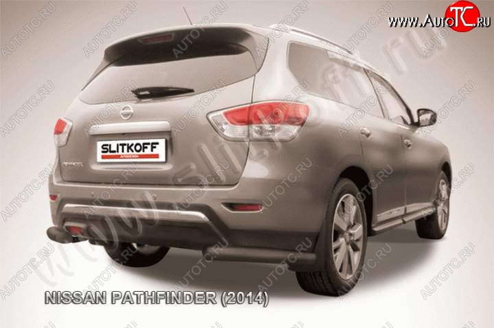 11 249 р. Уголки d76  Nissan Pathfinder  R52 (2012-2017) дорестайлинг (Цвет: серебристый)  с доставкой в г. Краснодар