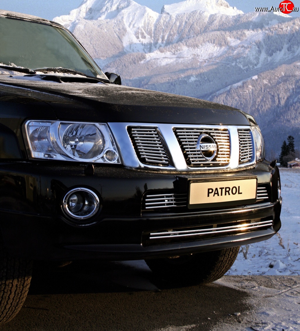 6 399 р. Декоративная вставка воздухозаборника (рестайлинг) Berkut Nissan Patrol 5 Y61 2-ой рестайлинг (2004-2010)  с доставкой в г. Краснодар