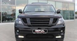 12 049 р. Решётка радиатора Impul Nissan Patrol 6 Y62 дорестайлинг (2010-2014) (Неокрашенная)  с доставкой в г. Краснодар. Увеличить фотографию 2