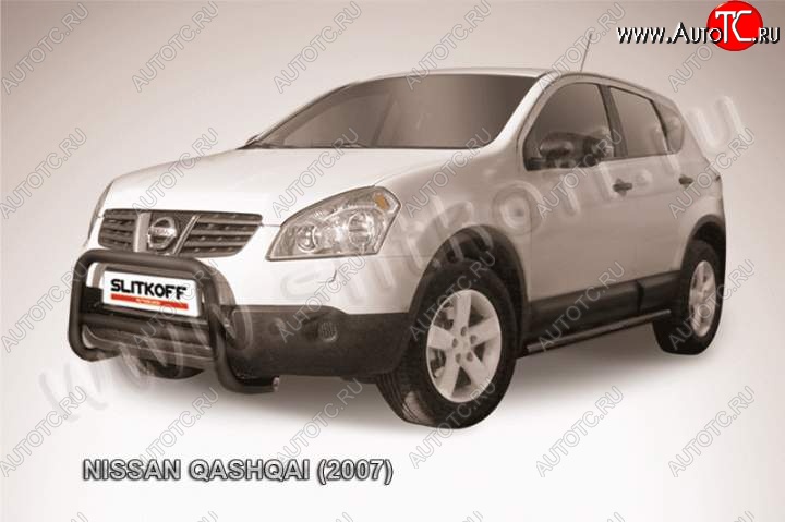 18 999 р. Кенгурятник d57 низкий Nissan Qashqai 1 дорестайлинг (2007-2010) (Цвет: серебристый)  с доставкой в г. Краснодар