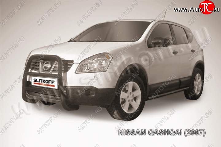 20 449 р. Кенгурятник d57 высокий Nissan Qashqai 1 дорестайлинг (2007-2010) (Цвет: серебристый)  с доставкой в г. Краснодар