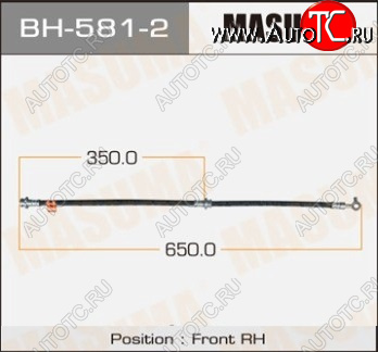 1 429 р. Правый передний тормозной шланг MASUMA Nissan Qashqai 1 дорестайлинг (2007-2010)  с доставкой в г. Краснодар