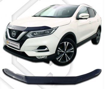 Дефлектор капота CA-Plastiс Nissan (Нисан) Qashqai (Кашкай)  2 (2017-2022) 2 J11 рестайлинг