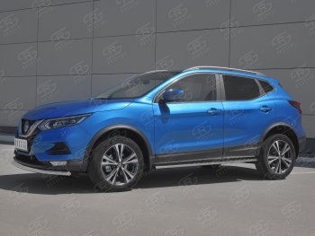 13 999 р. Защита переднего бампера (Ø42 мм, нержавейка) SLITKOFF Nissan Qashqai 2 J11 рестайлинг (2017-2022)  с доставкой в г. Краснодар. Увеличить фотографию 3