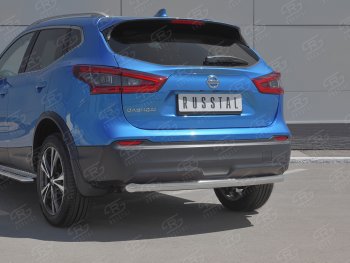 15 699 р. Защита заднего бампера (Ø63 мм, нержавейка) SLITKOFF Nissan Qashqai 2 J11 рестайлинг (2017-2022)  с доставкой в г. Краснодар. Увеличить фотографию 2