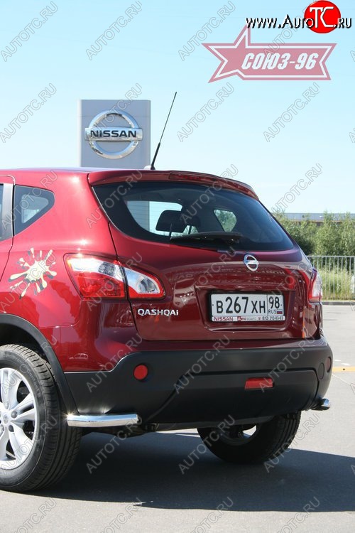 9 179 р. Защита заднего бампера из боковых уголков Souz-96 (d60) Nissan Qashqai +2 1 J10 дорестайлинг (2008-2010)  с доставкой в г. Краснодар