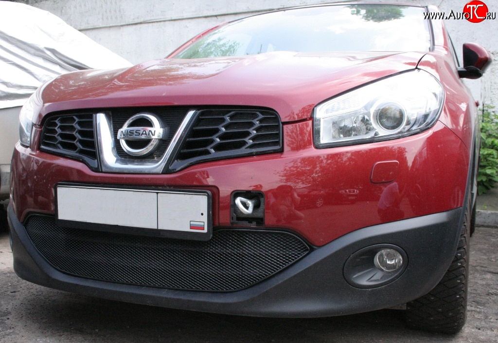 2 349 р. Сетка на бампер Novline Nissan Qashqai 1 J10 рестайлинг (2010-2013)  с доставкой в г. Краснодар