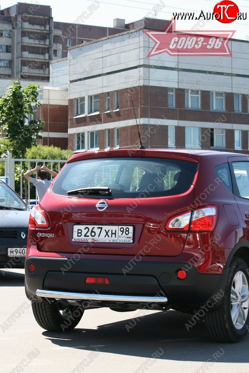 15 929 р. Защита заднего бампера Souz-96 (d60 с элементами из профиля) Nissan Qashqai 1 J10 рестайлинг (2010-2013)  с доставкой в г. Краснодар