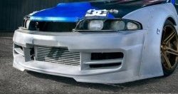 24 599 р. Передний бампер Rocket Banny Nissan Skyline R33 (1993-1998) (Неокрашенный)  с доставкой в г. Краснодар. Увеличить фотографию 2